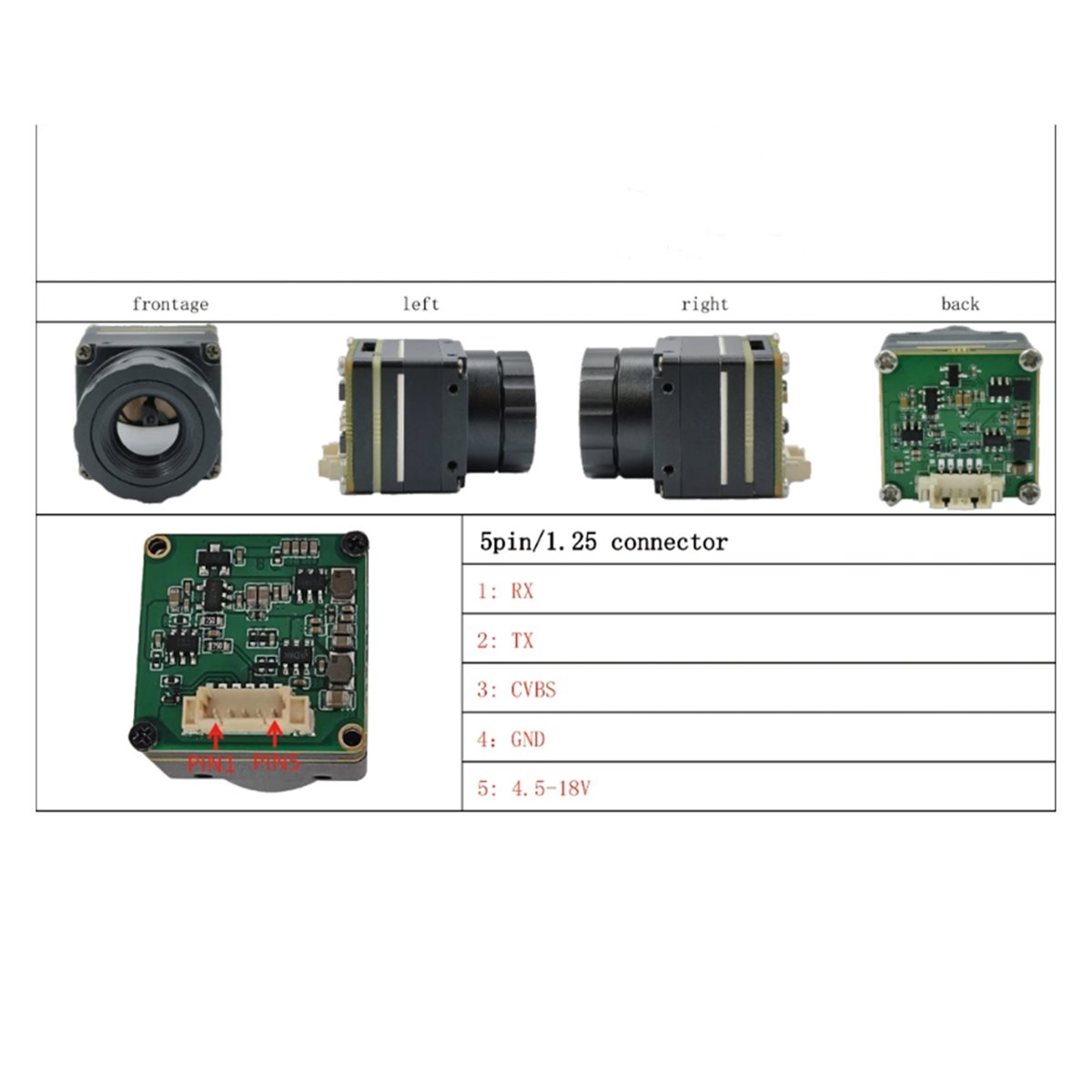 Thermal Imaging Camera 256X192 - Module d'imagerie thermique infrarouge SWXF, caméra