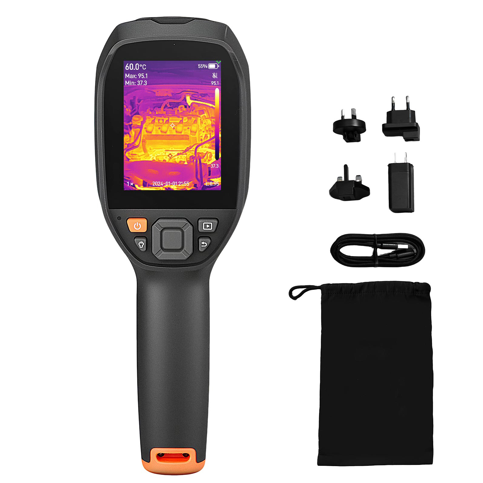 Thermal Imaging Camera 256X192 - VEVOR Caméra Thermique Résolution TISR 512x384