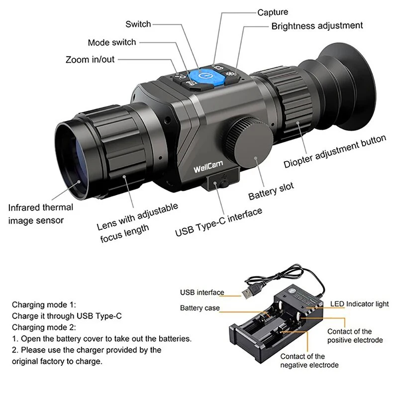 Monoculaire thermique de chass - Thermal Scope Night Vision Monocular avis et prix